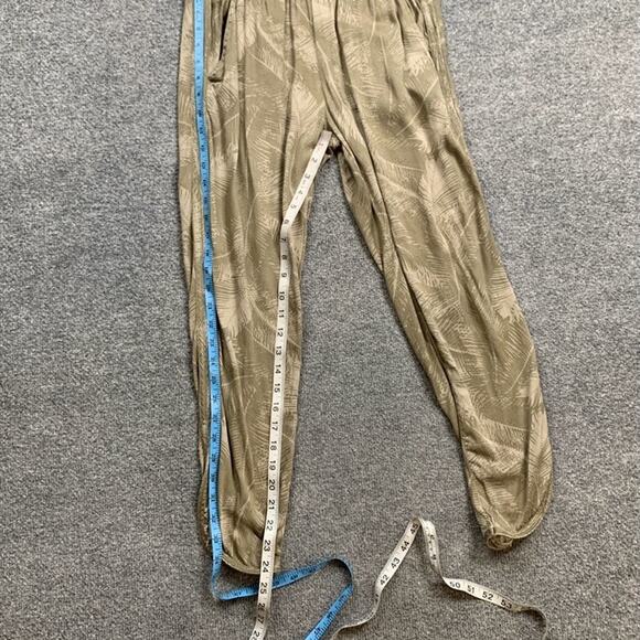 RVCA Pants Womens S Small Ivy Palm Leaf Elastic Waist Pockets Curve Open Hem - Picture 5 of 12